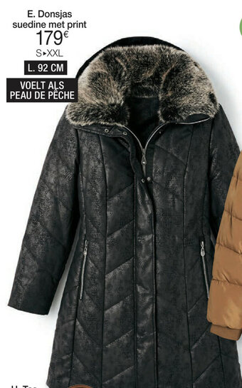 Damart Donsjas suedine met print aanbieding