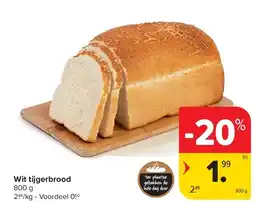 Carrefour Wit tijgerbrood aanbieding