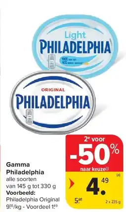 Carrefour Gamma Philadelphia aanbieding