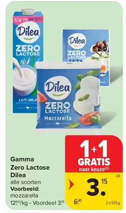 Carrefour Gamma Zero Lactose Dilea aanbieding