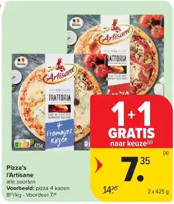 Carrefour Pizza’s l’Artisane aanbieding