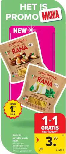 Carrefour Gamma gevulde pasta Rana aanbieding
