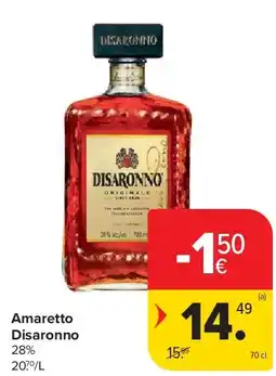 Carrefour Amaretto Disaronno aanbieding