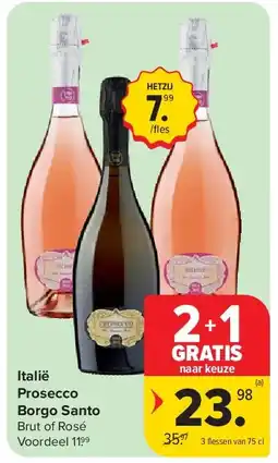 Carrefour Italië Prosecco Borgo Santo aanbieding
