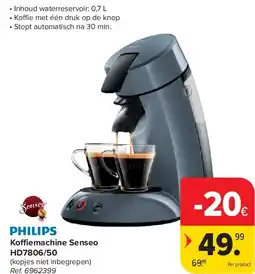 Carrefour Koffiemachine Senseo HD7806/50 aanbieding