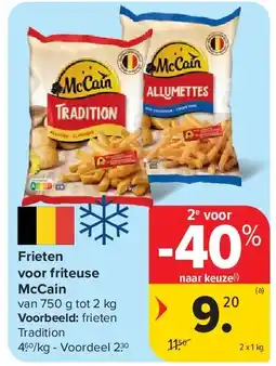 Carrefour Frieten voor friteuse McCain aanbieding