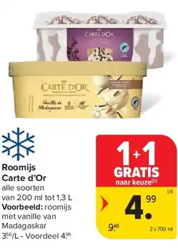 Carrefour Roomijs Carte d’Or aanbieding