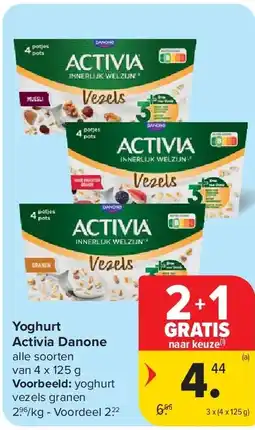 Carrefour Yoghurt Activia Danone aanbieding