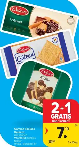 Carrefour Gamma koekjes Delacre aanbieding