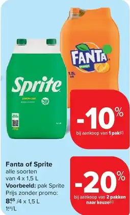 Carrefour Fanta of Sprite aanbieding
