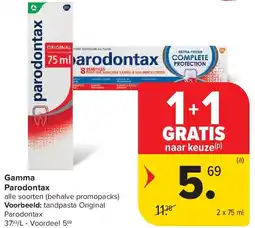 Carrefour Gamma Parodontax aanbieding