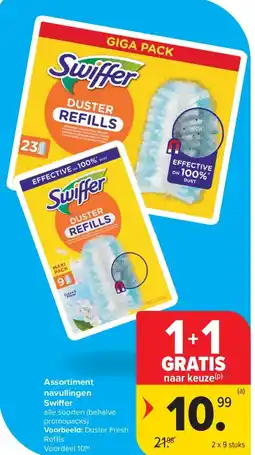 Carrefour Assortiment navullingen Swiffer aanbieding