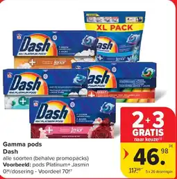 Carrefour Gamma pods Dash aanbieding