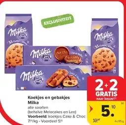 Carrefour Koekjes en gebakjes Milka aanbieding