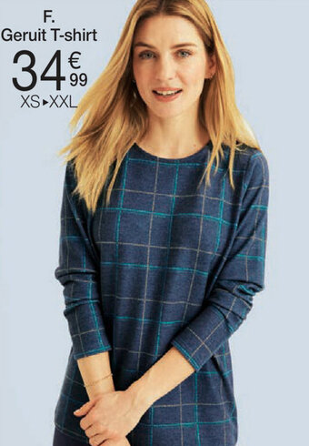 Damart Geruit T-shirt aanbieding
