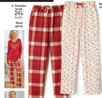 Damart Flanellen broek aanbieding