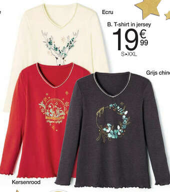 Damart T-shirt in jersey aanbieding