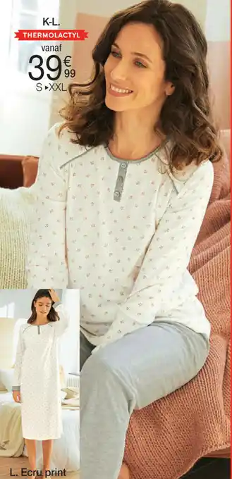Damart Pyjama Bloemetjes, Nachthemd bloemetjes aanbieding