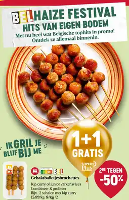 Delhaize Gehaktballetjesbrochettes aanbieding