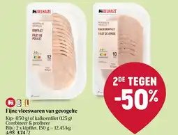 Delhaize Fijne vleeswaren van gevogelte aanbieding