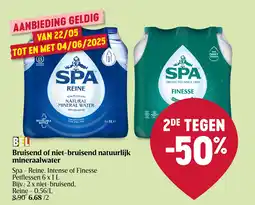 Delhaize Bruisend of niet-bruisend natuurlijk mineraalwater aanbieding