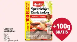 Delhaize Gerookte spekblokjes aanbieding