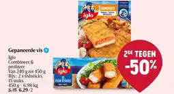 Delhaize Gepaneerde vis aanbieding