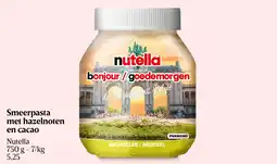 Delhaize Smeerpasta met hazelnoten en cacao aanbieding
