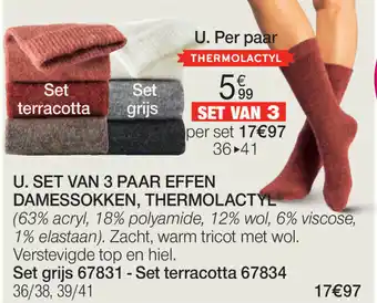 Damessokken, Thermolactyl set van 3