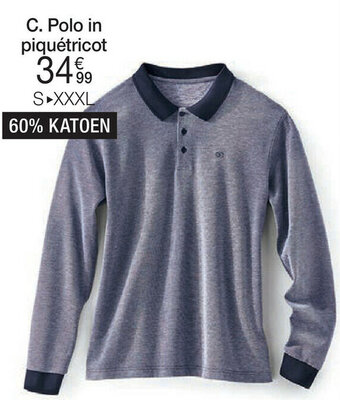 Damart Polo in piquetricot aanbieding