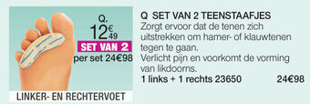 Damart Set van 2 Teenstaafjes aanbieding