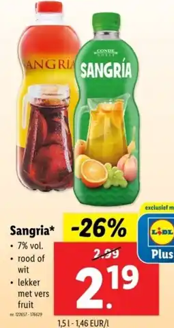Lidl Sangria aanbieding