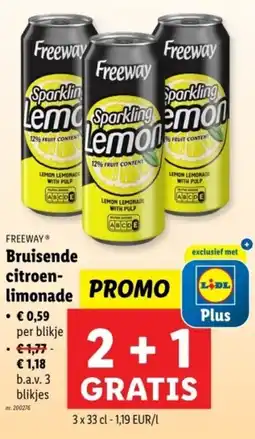 Lidl Freeway bruisende citroenlimonade aanbieding