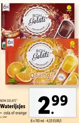 Lidl Bon gelati waterijsjes aanbieding