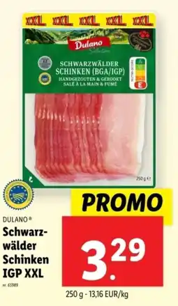 Lidl Dulano schwarzwälder schinken igp xxl aanbieding
