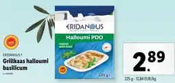 Lidl Eridanous grillkaas halloumi basilicum aanbieding