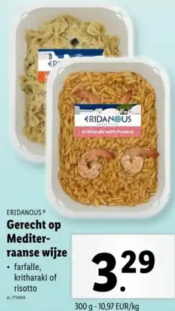 Lidl Eridanous gerecht op mediterraanse wijze aanbieding