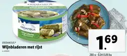 Lidl Eridanous wijnbladeren met rijst aanbieding
