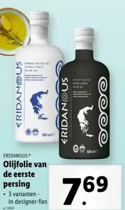 Lidl Eridanous olijfolie van de eerste persing aanbieding