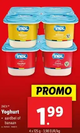 Lidl Inex yoghurt aanbieding