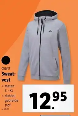 Lidl Crivit sweatvest aanbieding