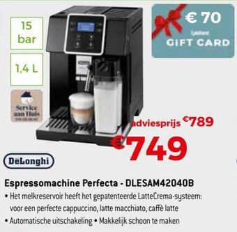 DeLonghi Espressomachine Perfecta - DLESAM42040B