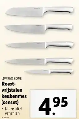 Lidl Livarno home roestvrijstalen keukenmes (senset) aanbieding