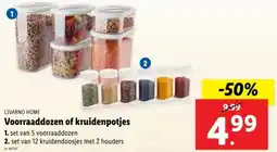 Lidl Livarno home voorraaddozen of kruidenpotjes aanbieding