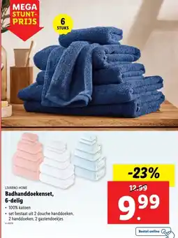 Lidl Livarno home badhanddoekenset aanbieding