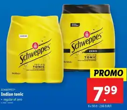 Lidl Schweppes indian tonic aanbieding