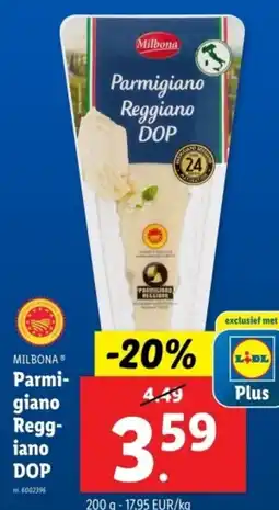 Lidl Milbona Parmigiano Reggiano DOP aanbieding