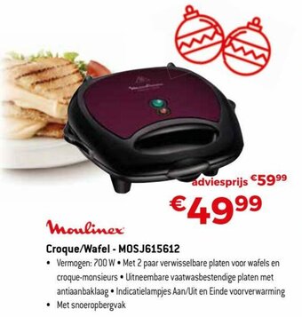 Moulinex Croque/Wafel - MOSJ615612