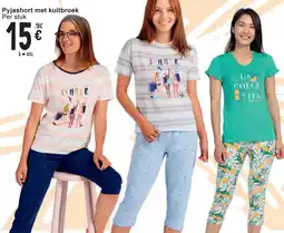 Cora Pyjashort met kuitbroek aanbieding
