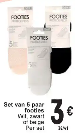 Cora Set van 5 paar footies aanbieding
